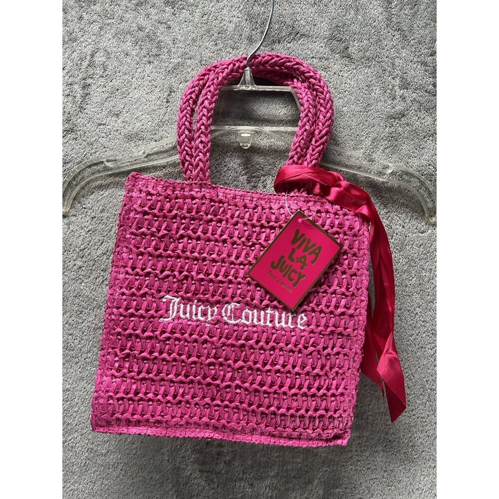 Juicy Couture Small Tote Bag Hot Pink & Viva La Juicy Mini Parfum Sample Spray - Picture 7 of 8